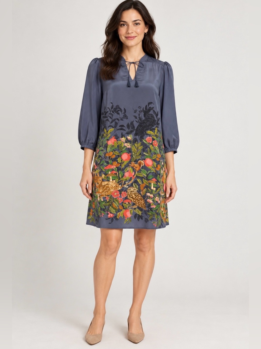 Anthropologie Moulinette Soeurs Fabled Fields Silk Woodland Dress XS